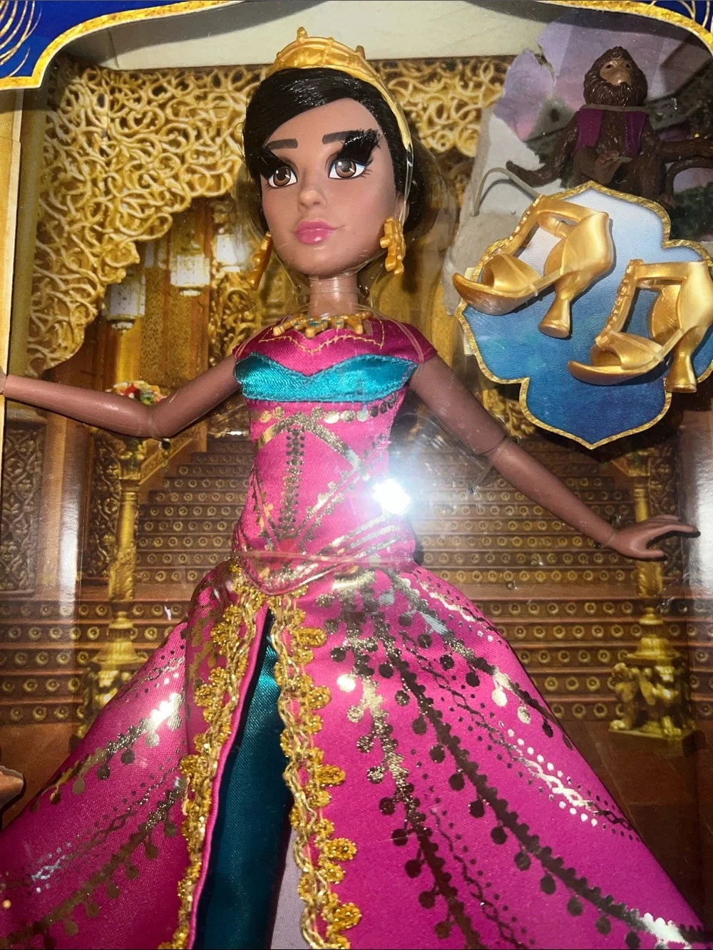 Disney Princess Jasmine Kids Doll – Pink and Teal Party Gown